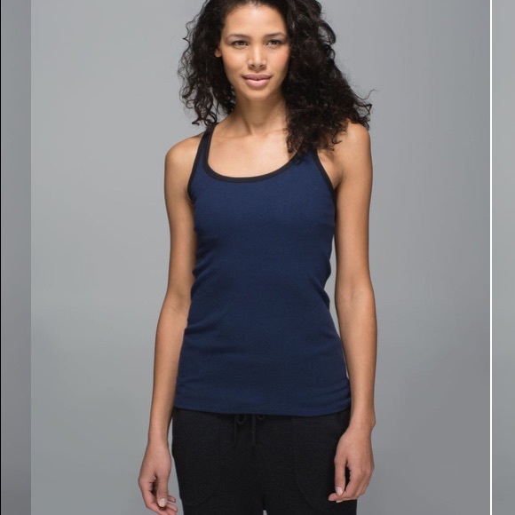 lululemon athletica Tops - Lululemon Studio Racerback Deep Navy Tank Top 8